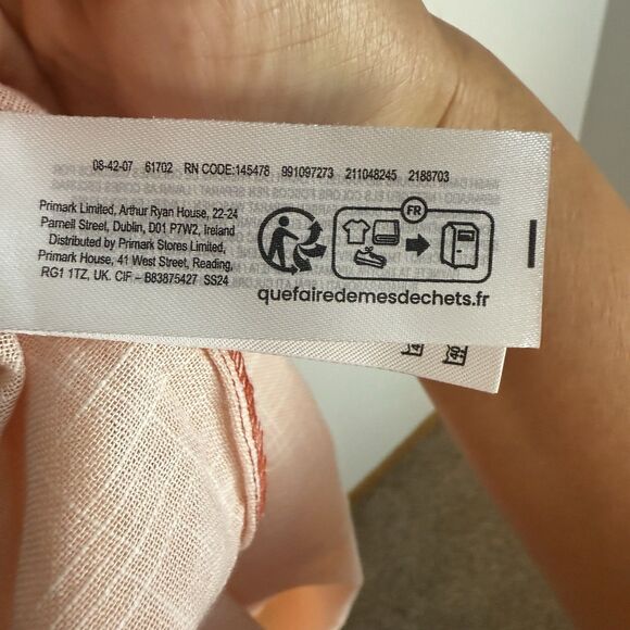 NWT Primark Maxi One Shoulder Dress Womens M Boho Beach 100% Cotton Oversized - Picture 8 of 13